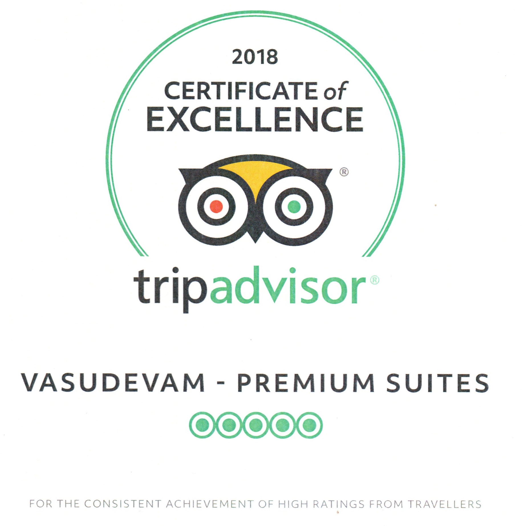 Awards Won by Vasudevam Premium Suites - Trivandrum